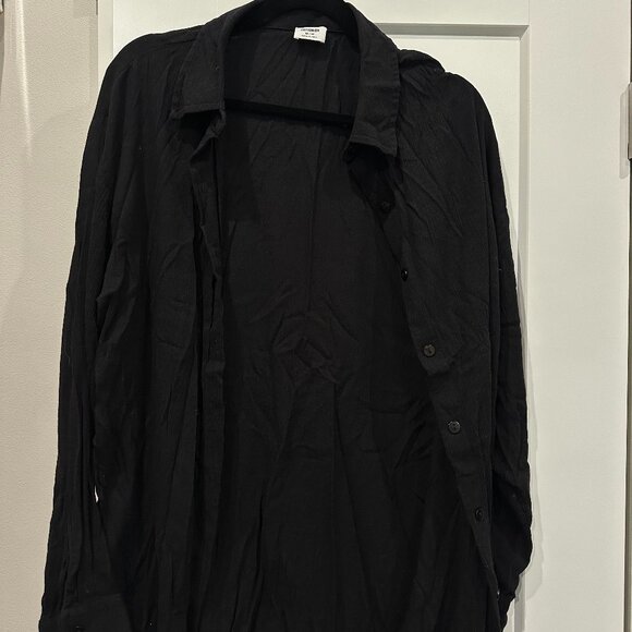 Cotton On Black Long Sleeve Button-Up - Picture 1 of 3